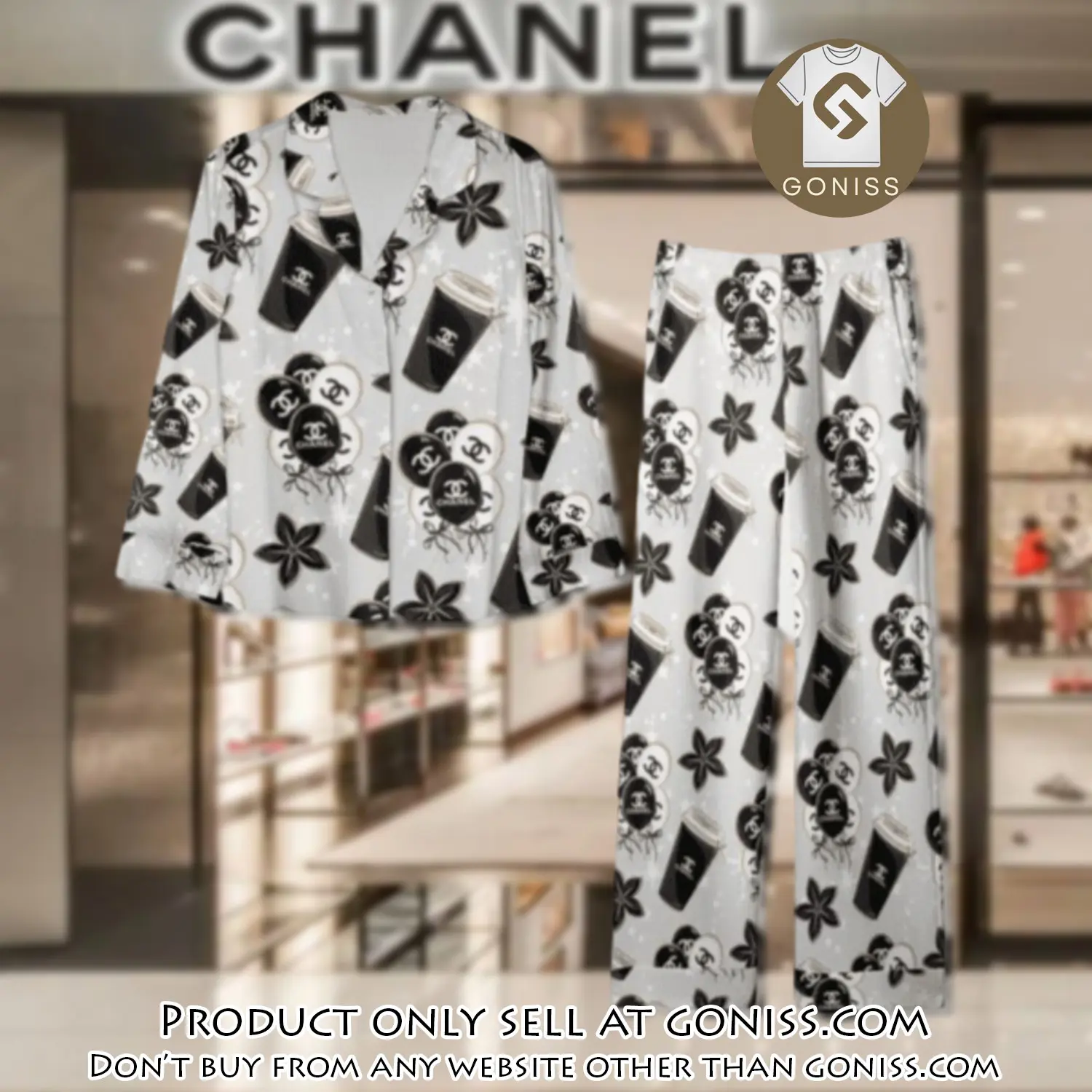 Trending luxury chanel satin pajama set pjs1039 gn1221547